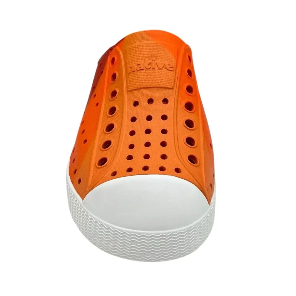 Native Little Boys Girls Jefferson Clog Size 11 Marble Orange Sunset Roasted